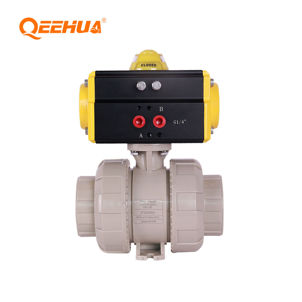 Qeehua pneumatic PPH ball valve