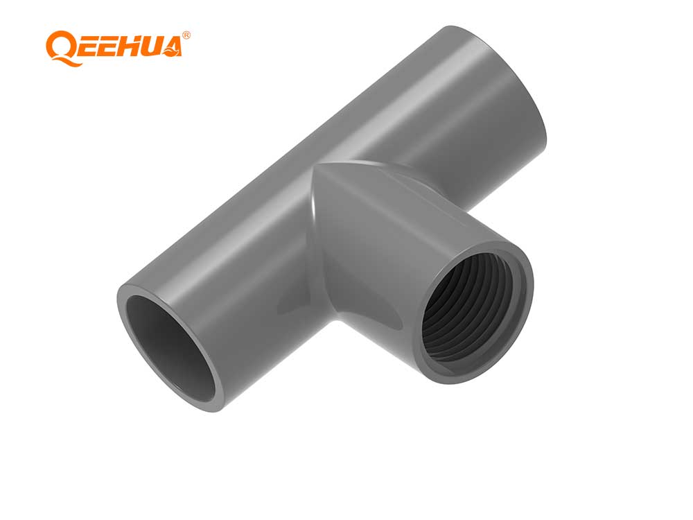 Internal thread three way connector