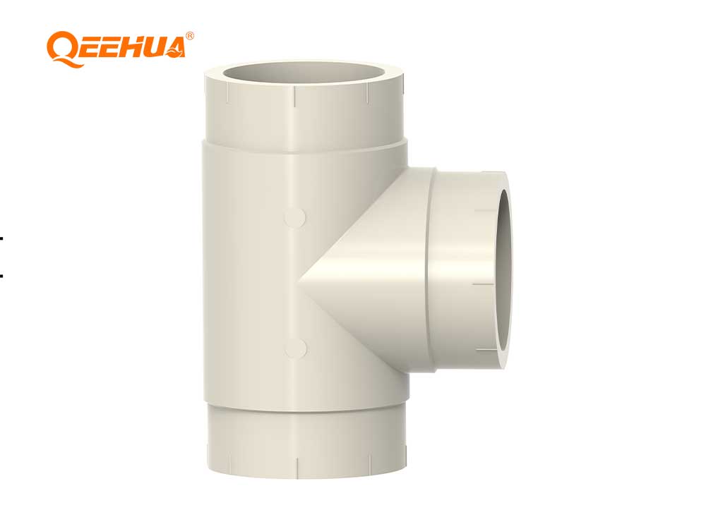 PPH butt welded equal diameter tee connector