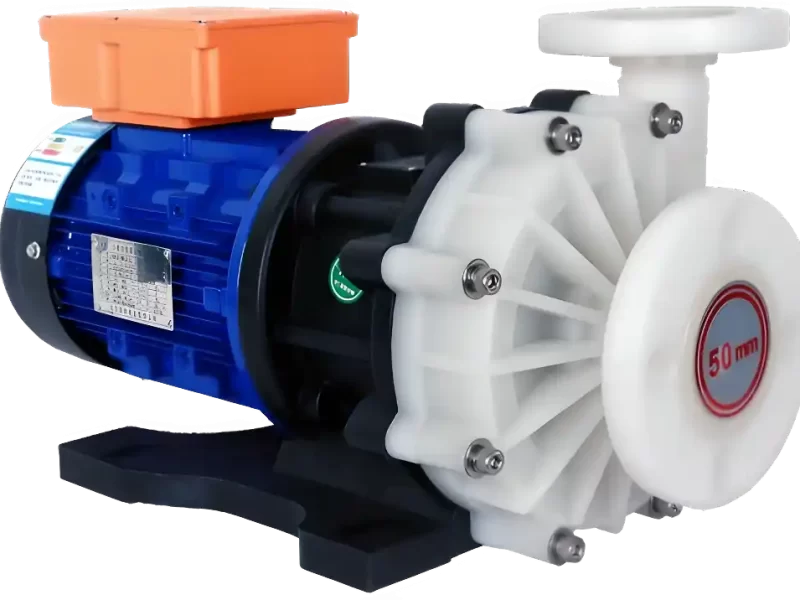 Magnetic drive pump with intelligent protection device for dry running overload and phase loss